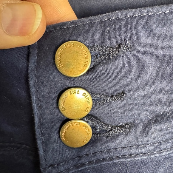 SWS‎ Denim Co Women's NEW Havana Booty Lift Bermuda Shorts Low Rise Navy 3 NWT - Picture 4 of 15